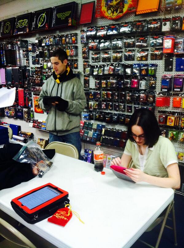 RedBettaFilms's tweet photo. Last-minute script checks for our next production: Love Letter http://t.co/LS19JhjgMV