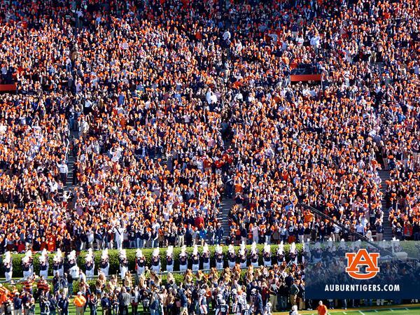 PHOTO: We must say, all-orange shakers in contrast with the True Blue #Auburn fans provides an incredible setting: