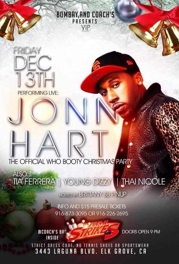 CherishMonroe's tweet image. #Sacramento @4jonnhart #MrWhoBooty will be in the #nineonesix #ChristmasParty #12/13 #WhoBooty #RT #DecemberEvents