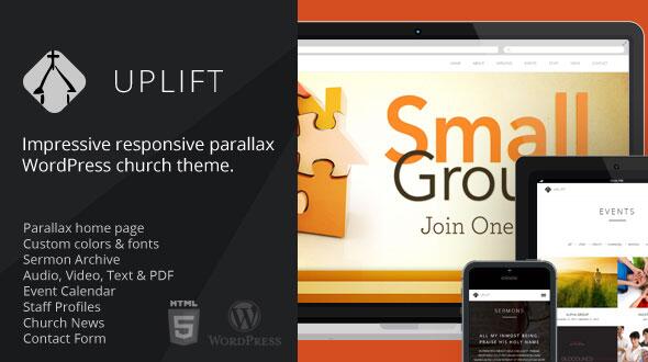 wp_theme_tuts's tweet image. Uplift – Church WordPress Theme (Responsive) - wpthemetuts.com/uplift-church-…