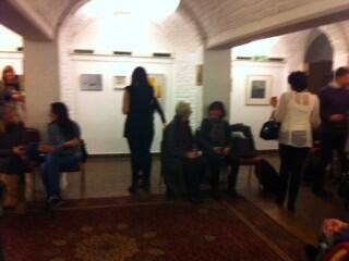 @paintbritain #Contemporarybritishpainters gather for shared pv - what a great event! #St Marylebone Crypt - Dec 28
