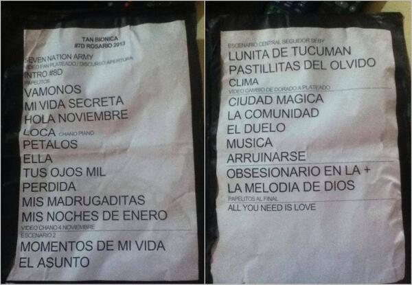 meleprieto's tweet photo. Lista de temas #7D #TanBionicaEnRosario @tanbionica @CHANOTB @SebyTB @bambiTB @guarniTB @diegaTB http://t.co/3h9rAF2JUe