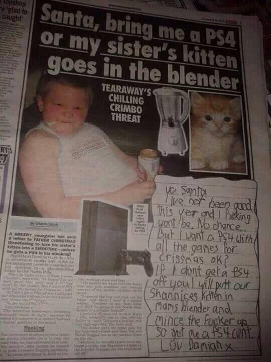 7 years olds letter to Santa