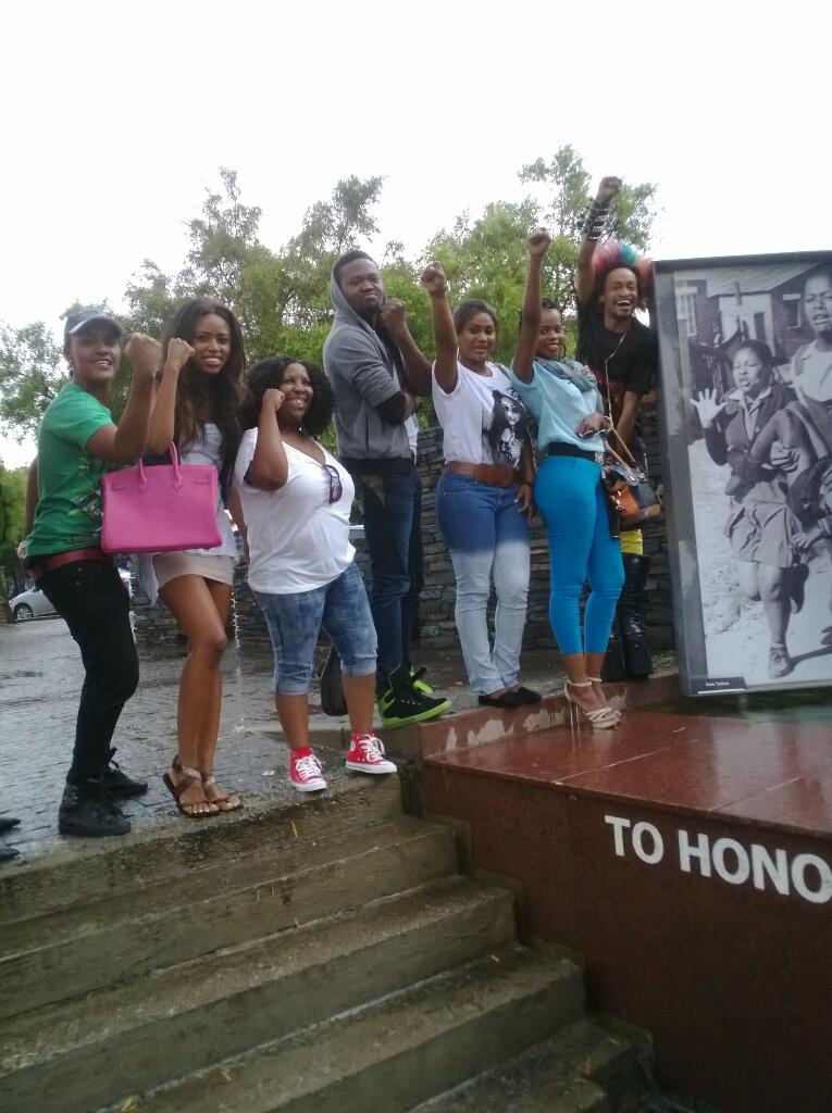 Spotted : Beverly Osu & Denrele Edun at Mandela's House In Soweto.