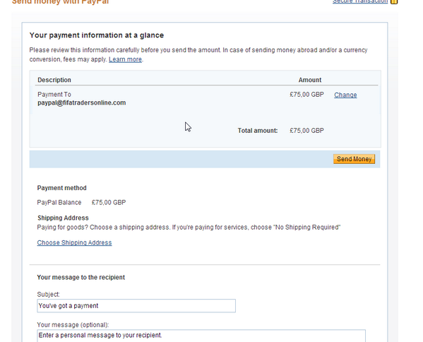 FIFA14CoinStore's tweet image. @Cajalmighty so I press send money enter the email and amount and then there is no goods section