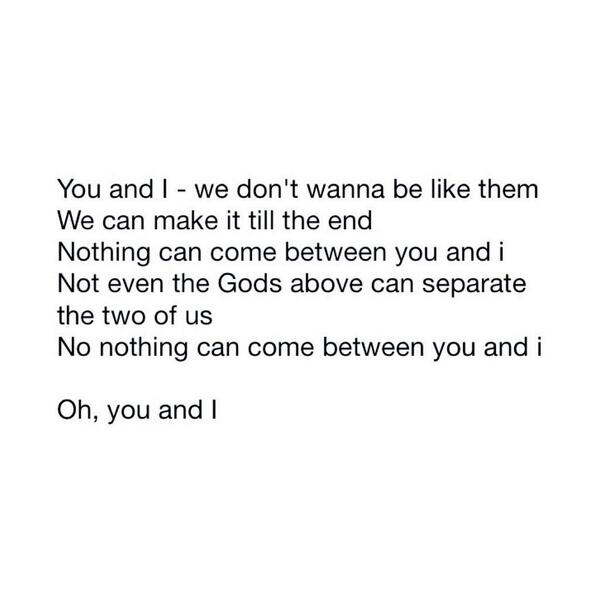 Zaraaaaaaah's tweet photo. You and I http://t.co/SYrip63FS7
