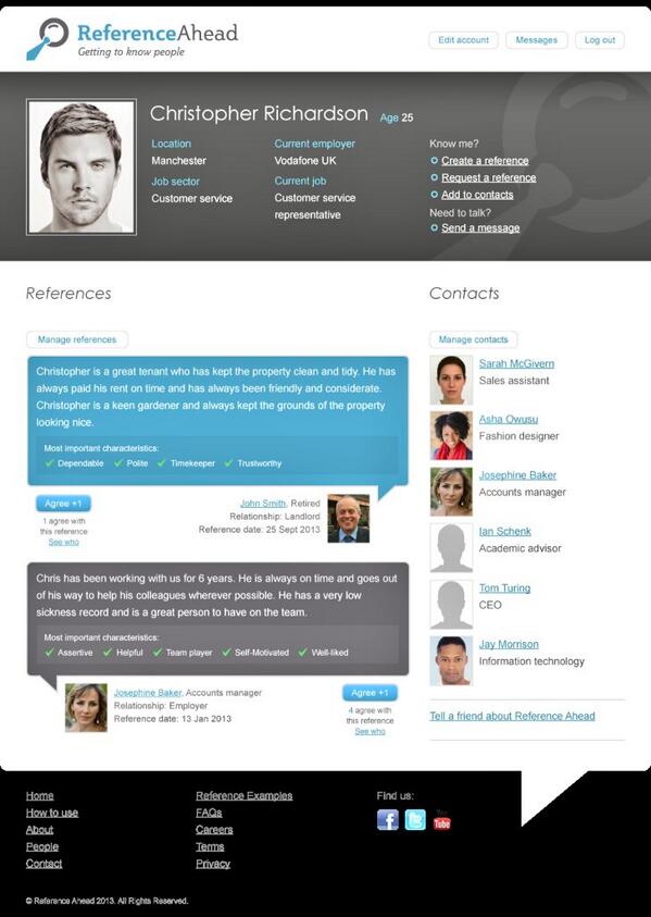 ReferenceAhead's tweet image. Build up your profile today.