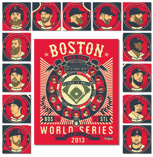 Cut4's tweet image. .@RedSox #WorldSeries art from @RareInk: atmlb.com/1badevV