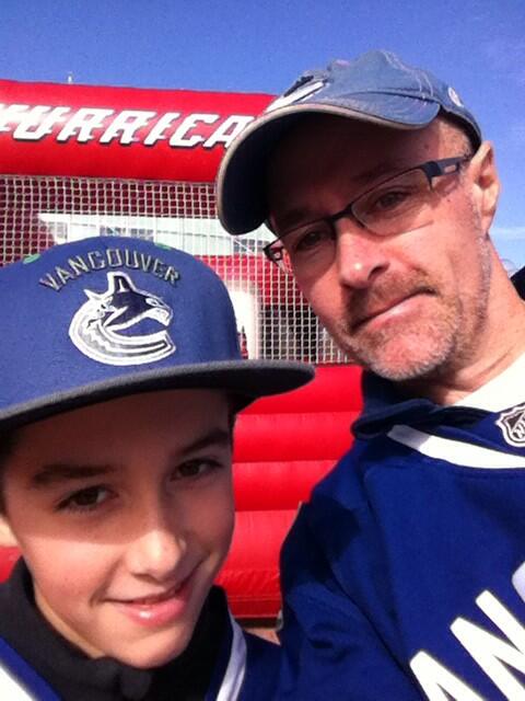 Padraig17's tweet photo. #WeAreAllCanucks deep in Canes country. http://t.co/PkWZmfYiQR