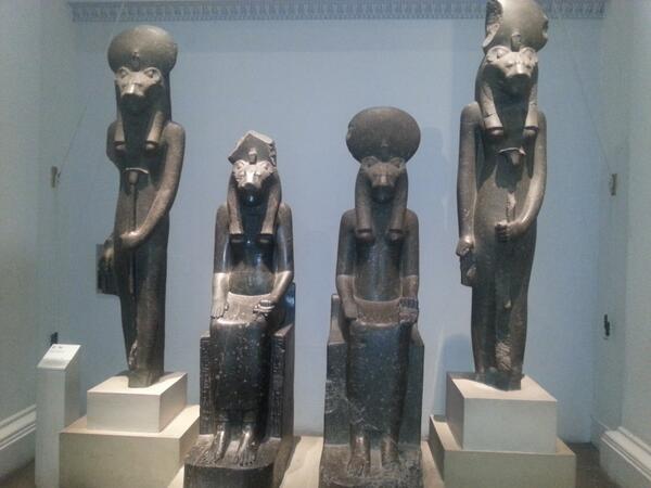 Four Sekhmets: the reason I went to the British Museum. #EgyptiansInLondon