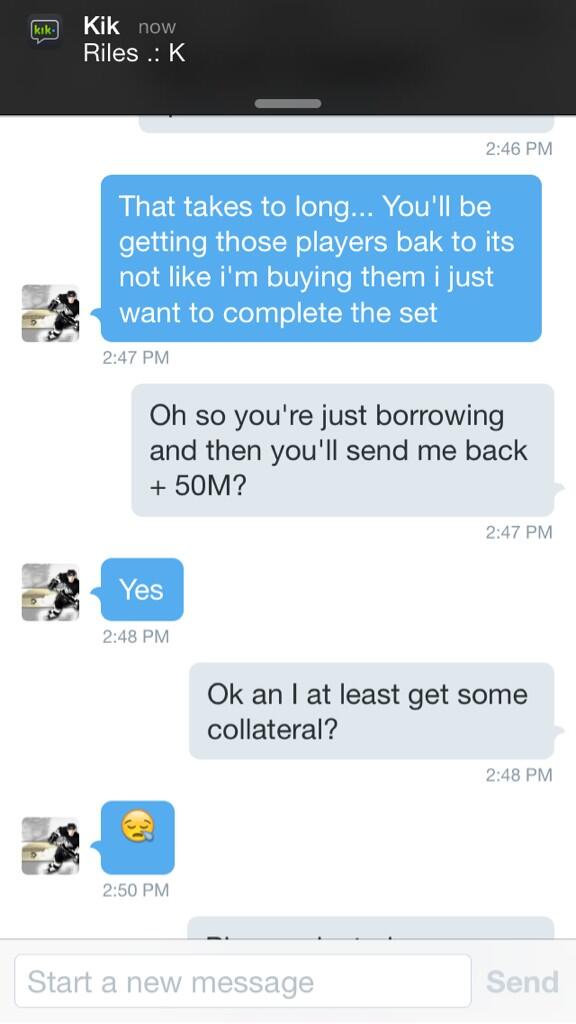 TOU_Lightning's tweet photo. @NHL_14HUTTRADES @360HUT oh really? Thats interesting BECAUSE IM HIM. Thanks for scamming me man http://t.co/DG00PRWqQy