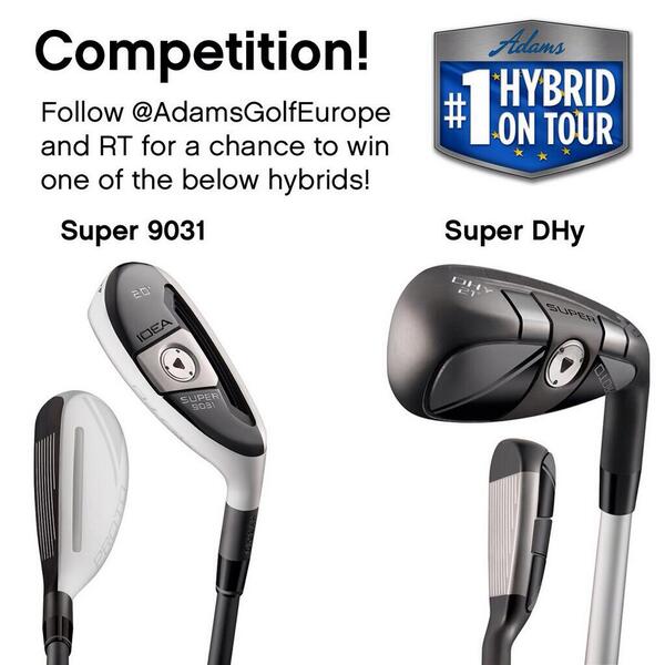 AdamsGolfEurope's tweet photo. *COMPETITION* Last chance to win an Adams hybrid of your choice! Simply RT and follow! Closes at midnight. #1Hybrid http://t.co/kfGqokQTJ1