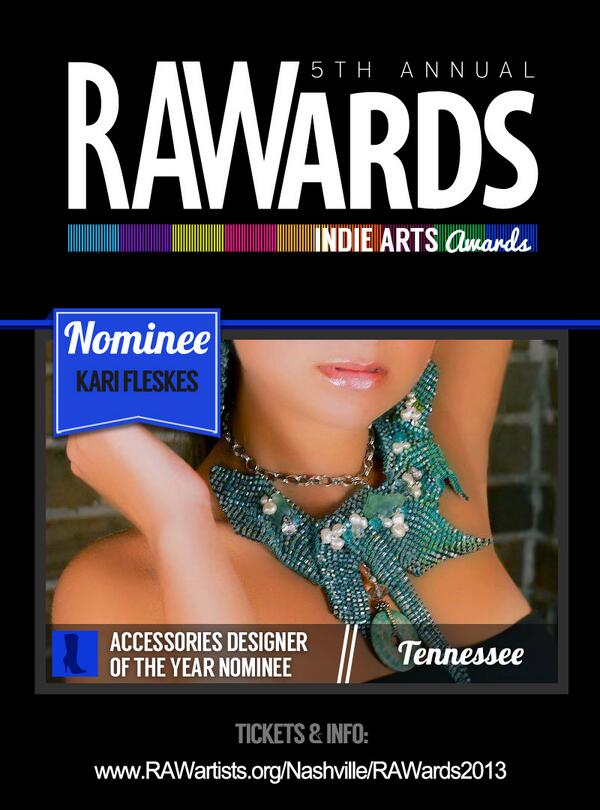 Meet RAWards Accessories Designer of the Year Nominee <a href="/karifleskes/">Kari Fleskes</a> rawartists.org/karifleskes  pic.x.com/PuM2f8K4Gw