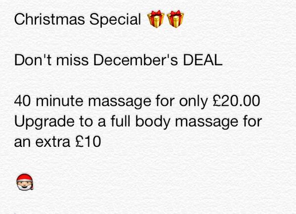 Amazing #offer #massage #giftvouchersavailable  @OtiumCheltenham Thistle hotel - Sports therapy and Massage