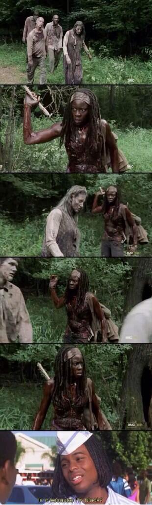 TankTWD's tweet image. Walkers Are Racist.