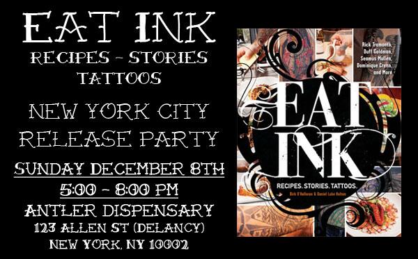 NYC Book Launch - Sunday December 8th 5-8pm <a href="/antlernyc/">antler dispensary</a> - Hope you can make it! eat-ink.com/eat-ink-tattoo…