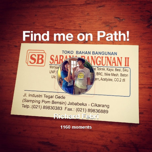 I've shared 1,160 memories with my friends on #Path - see them now at path.com! #thepersonalnetwork