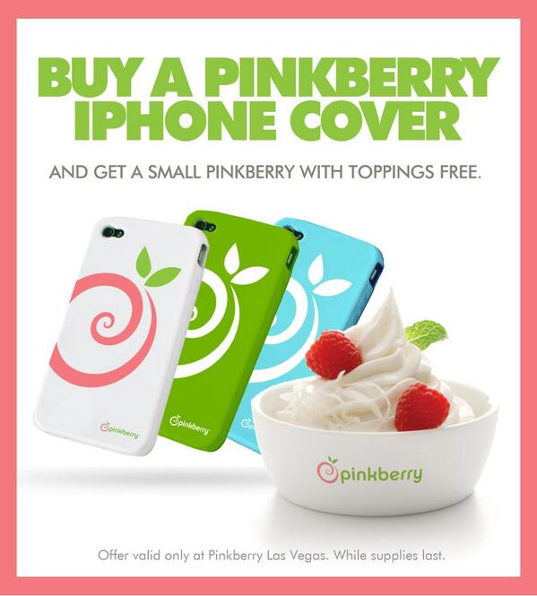 I-Phone Case = Free Small Pinkberry. #onlyinlasvegas