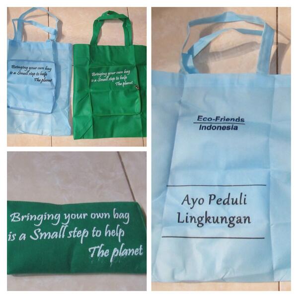 GreenTeamSmansa's tweet photo. "@idDKP: Tas pakai ulang yang dibuat @GreenTeamSmansa Tarakan untuk gerakan #DietKantongPlastik di sekolah :) Keren! http://t.co/s7Qa1fsK6p"