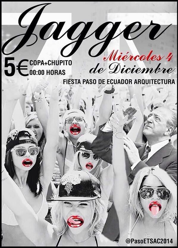 jagger_pub's tweet image. Empezamos la semana con la primera novedad. Este miércoles 4 Fiesta Universitaria de @PasoETSAC2014