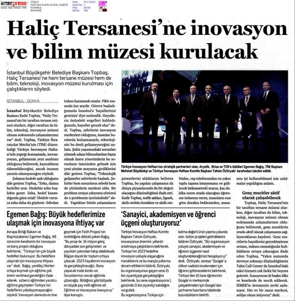 Dünya Gazetesi-Haliç Tersanesi'ne inovasyon ve bilim müzesi kurulacak.