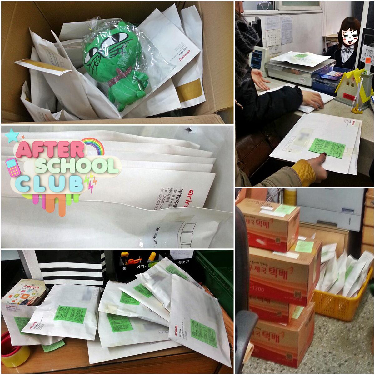 arirang_ASC's tweet photo. All hands on deck! So many parcels to send abroad! You'd better not cry but be patient or #CaptainAdmin will get you! http://t.co/XqNayWH7Pu