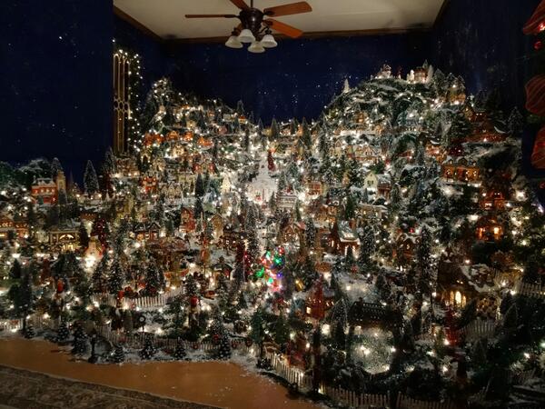 country101_1's tweet photo. Do you set up a #Christmas Village in your house? Is it as intense as this one? - @country1011joel @Country1011ma http://t.co/ZnwGsN6zlx