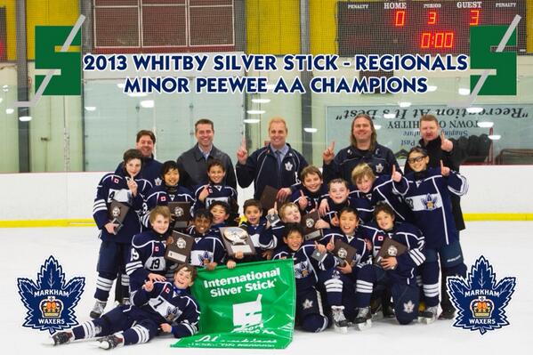kozak_scott's tweet photo. Good job boys ! @MarkhamProShop  won the silver sticks http://t.co/1XYPYGIaxw