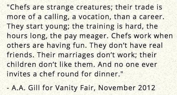 Mark Addy (@themarkaddy) on Twitter photo What is a chef ........... A A Gill view ! What is a chef ........... A A Gill view !