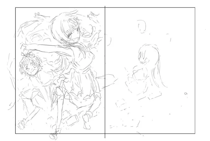 息抜きに冬コミの表紙ざっくり。あとはやる気になったときに一気にやる。 