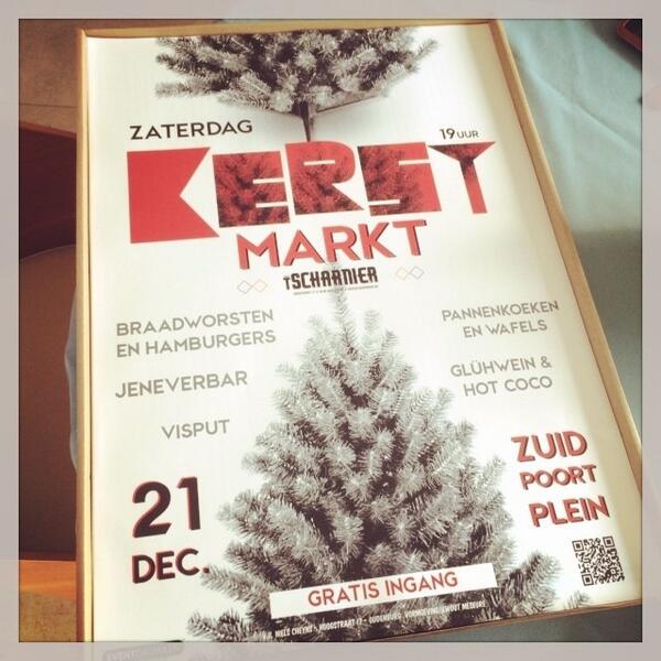 tscharnier's tweet photo. Vanaf vrijdag verkrijgbaar in tscharnier! Onze kerstmarkt affiche! #promo #tscharnier #affiche #odb http://t.co/2sMmXbvOYK