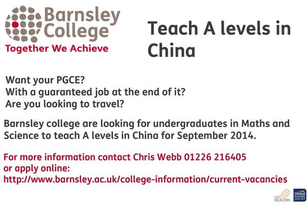 Aspiring Teachers! We are still accepting applications teaching positions in China. #teach #pgce #alevels