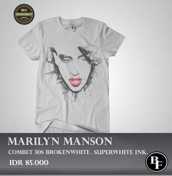 butterfly_ind's tweet photo. ready stock tshirt marilyn manson idr85k http://t.co/Q8IIX0HIRf