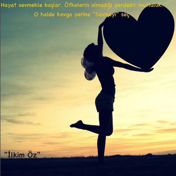 Hayat sevmekle başlar. Öfkelerin olmadığı yerdedir mutluluk. 
O halde kavga yerine "Sevmeyi" seç...