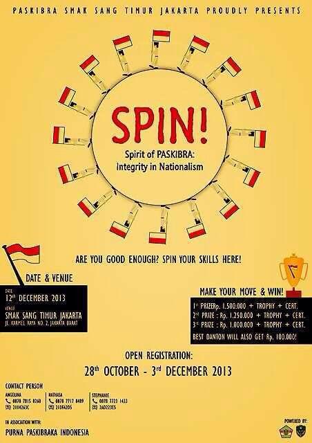 ayo teman2 daftarkan sekolah kalian! tunjukkan keahlian kalian di bidang PASKIBRA! :D pendaftaran dibuka smp 5 des!