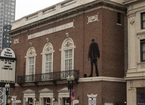 clerbur's tweet image. Wow, just spotted another one... at #wilburtheatre... #banksyinboston... awesome