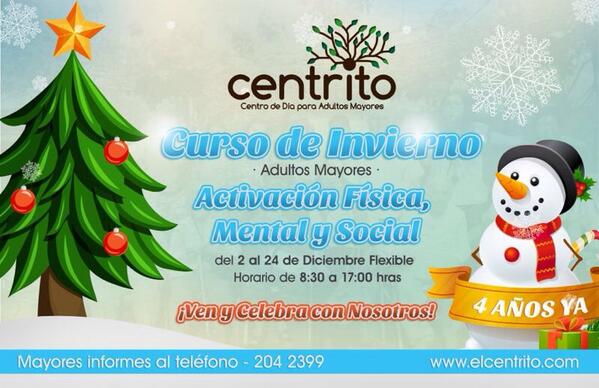 elcentrito's tweet photo. Te visitan adultos mayores esta temporada? Actívalos, aquí la pasan bien, ofrecemos horarios y días flexibles. http://t.co/8A946AFh28