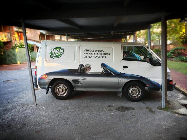 simonsugar's tweet photo. Nice use of a vehicle wrap you have to look twice ! #advertising http://t.co/zI0zYgwGmM
