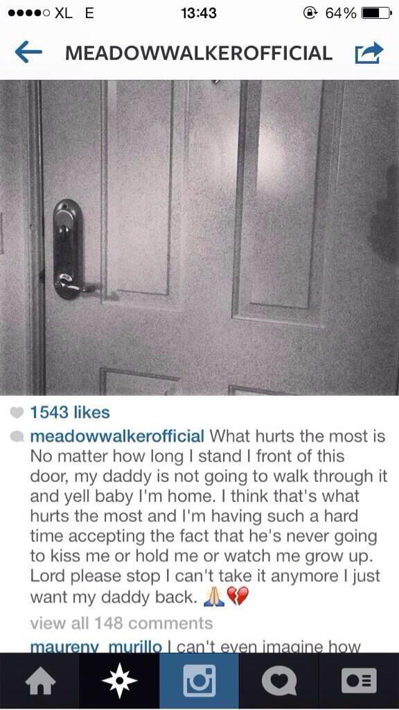 WeRememberHim's tweet image. Paul Walker's daughter posted this....