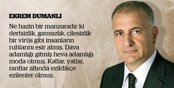 tr724com's tweet photo. Ekrem Dumanlı: Katlar, yatlar, rantlar altında ezildikçe ezilenler... 
http://t.co/v1Fld5BQ5k #BenDedimOlacakOLMAZ http://t.co/3UELmE73vY