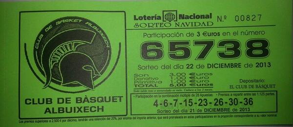 cbalbuixech's tweet photo. El 65738, el número para el sorteo de Navidad, reservas privado o acudir a la oficina mapfre de Albuixech @Viclosan http://t.co/5Zx1ribfhe
