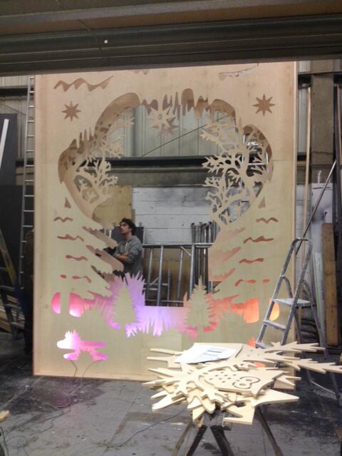 thinkitmakeit's tweet image. getting festive in the workshop #santaland