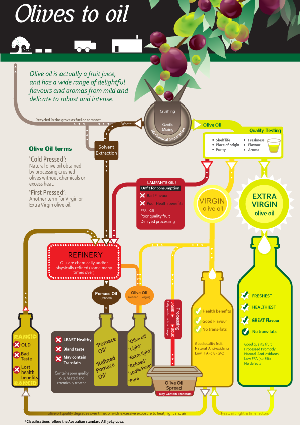 Don't understand grades of #oliveoil?  See #infographic #extravirginoliveoil #evoo #buyaussieoliveoil #health