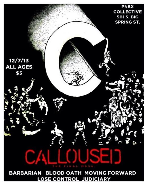 CallousedHC's tweet photo. Don't forget about our last show at the pine box on Saturday. It's gonna be a rager. http://t.co/yjvnJevVd5