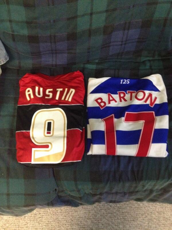 Arobb9's tweet image. Just got my new Charlie Austin jersey but I still won't retire my Barton @OfficialQPR