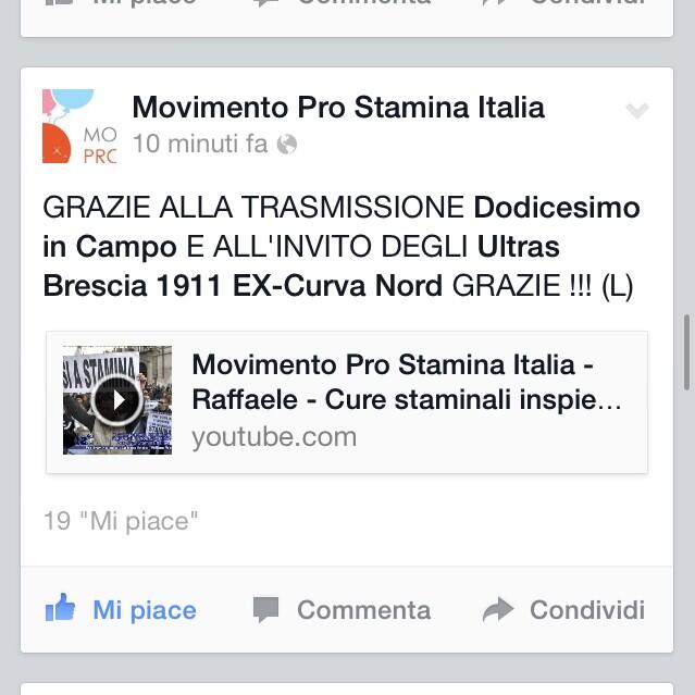Sabato in Piazza Loggia a Brescia, manifestazione pro stamina perche' tutti hanno diritto alla cura.