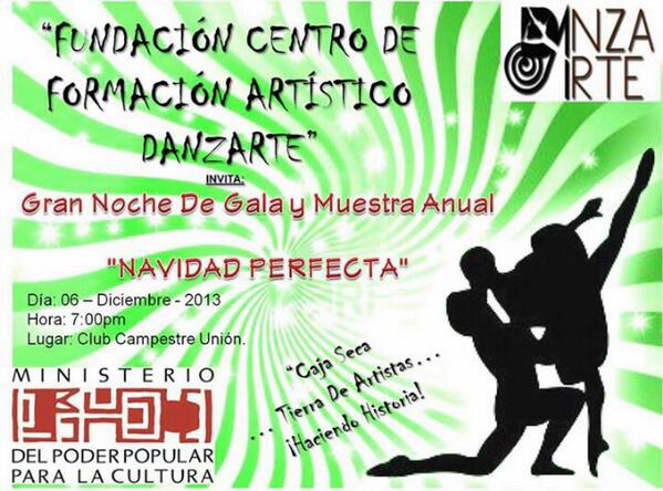 FCFADanzarte's tweet image. Gran Noche de Gala Y Muestra Anual #NavidadPerfecta Lugar: Club Campestre Union, Dia:Viernes 6 de Diciembre, Hora:7pm