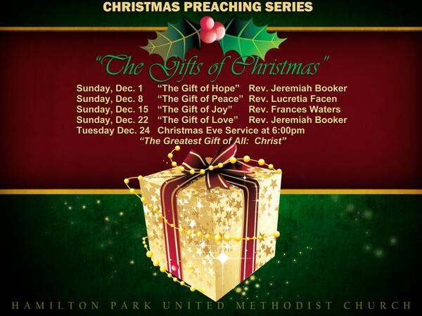 hparkumc's tweet photo. Join us each Sunday in December the Christmas Gift Sermon Series http://t.co/G0ycnucUUp