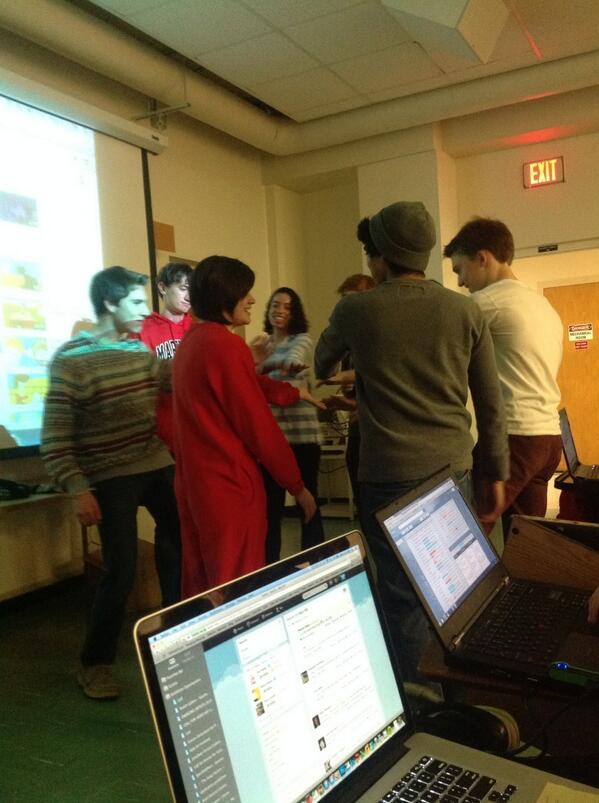 #DCC105 students do the hokey pokey during <a href="/jarahmoesch/">Caitlin Lucas</a> lecture today on creative misuse.