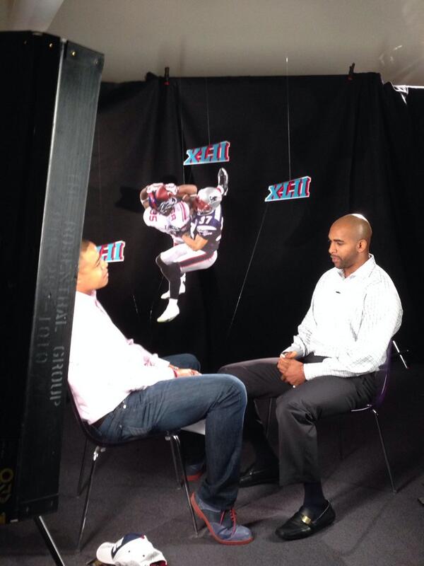 brandaffinity's tweet photo. Huge thanks to #SuperBowl legend @DTyree85 for coming in and crushing his @FOXSports online feature today! http://t.co/P5u2H8hNC6